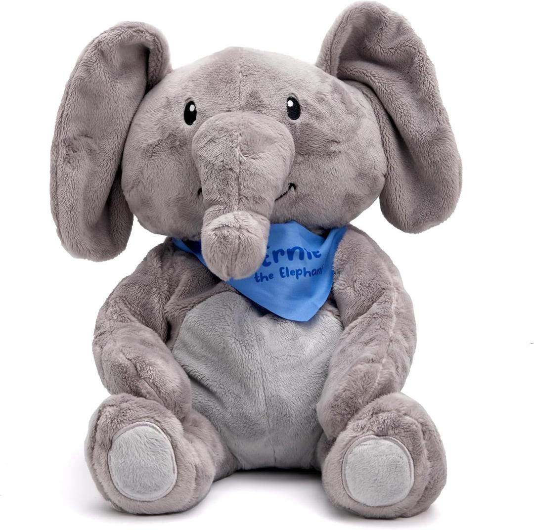 Lilly's Love Weighted Stuffed Animal, 5lb | Sensory Plush for Kids & Adults | Machine Washable Plushie w/Removable Inner | Calming Weighted Stuffed Animal for Anxiety, Ernie The Elephant