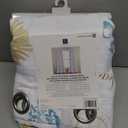 Lush Decor Harbor Life Light Filtering Window Curtain Panels, Pair, 52" W x 84" L, Blue & Taupe - Seahorse & Seashell Nautical Coastal Curtains - Beachy Curtains (Pack of 8)