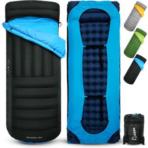 ATEPA Down Sleeping Bag for Adults, Recycled Ultralight 35F 40F 45F 50F 650FP / 700FP 3 Season Compact Sleeping Bags with Compression Sack for Backpacking Camping Hiking, Can Be Attached to Pad