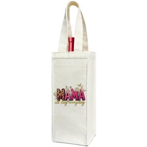 Wine Bottle Gift Tote - Mama All Day Everyday, Wine Bottle Gift Bag, Wine Lovers Gifts For Women, Mom Gifts For Mother's Day, Wine Tasting Party Supplies Wine Bottle Carrier 1pcs Washable Reusable /07