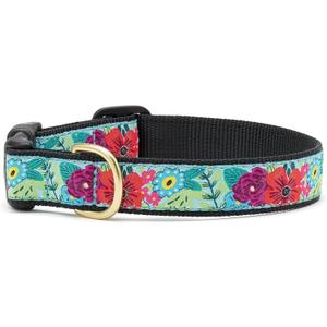 Up Country Flower Story Pattern Dog Collars Medium (10 to 16 Inches) 5/8 Inch Narrow Width