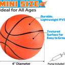 Hymaz 12 Pack 4 Inch Mini Basketball Ball, Small Basketballs Set with Pump for Toddlers Kids Basketball Gifts, Inflatable Ball for Basketballs Hoop Beach Pool Sports Arcade Games Party Favor