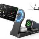 3 in 1 Magnetic Wireless for iPhone Charging Station: Foldable Portable Charger for iPhone 17-12 Pro Max & Apple Watch & AirPods, for Apple Multiple Devices Charger for Home,Office&Travel