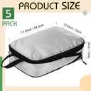 5 Pack Compression Packing Cubes for Travel Space Saving Cubes Luggage Organizer for Suitcase(Gray,L)
