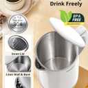 COMFEE' Electric Kettle and Tea Kettle, 1.5L Double Wall, Stainless Steel Interior, Lid & Spout, Fast Boil, Auto-Off, and Boil-Dry Protection, 1500W