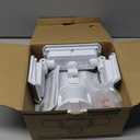 LEPOWER Battery Powered LED Flood Light Outdoor,1500LM Motion Sensor Security Lights, IP65 Waterproof,Wireless Flood Light Battery Operated,3 Head Motion Detector Light for Garage,Yard,Porch(White)