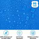 Double-Sided Waterproof Poly Tarp 10x14 Feet 5mil Thick Polyethylene Tarps, Perfect for Outdoor Use, Plastic Cover & Mat for Tent Camping Storage Boat Bikes Vehicles