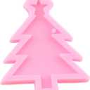 Christmas Ornaments Silicone Molds Christmas Tree Gift Bag Hat Keychain Molds Christmas Light Bulb Cane Keychain Resin Molds for Christmas Decoration Handmade DIY Epoxy Craft Set of 8