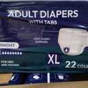 Adult Diapers with Tabs for Men & Women – Maximum Absorbency Incontinence Briefs, 3pk of 22PCS