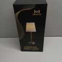 MEIXISUE Cordless Rechargeable LED Table Lamp with Dimmer,Nightstand Lamp with USB Port,Antique Brass Portables Outdoor Lamp, Battery Operated Lamp for Patio Bedroom Bedside Balcony Camping Bar RV