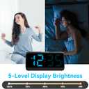 Netzu Digital Alarm Clocks for Bedrooms, Loud Alarm Clock with Dual Alarms, Bold Digits, 5 Dimmers, 4 Volumes, Snooze, Bedside Clock for Deep Sleepers Kids Teens Seniors, Plug in Clock, Easy to Set