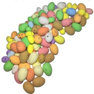 100 Pcs Foam Easter Egg Decoration 3-4 cm DIY Fake Eggs Artificial Foam Bird Eggs Garden Bird Nest Decor Easter Party Decorations Home Decor