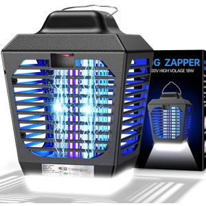 Bug Zapper Outdoor, Mosquito Zapper with LED Light, Fly Zapper Outdoor Indoor, Insect Zapper Electric Fly Traps, Plug in Mosquito Killer for Patio Yard, Blue 