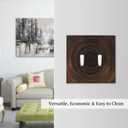 Toggle Light Switch Cover Abstract Art Geometric Spiral Design with Wood Grain Texture 2 Gang Gfci Decorative Wall Plate Polycarbonate for Contemporary Bedroom & Workspace Design