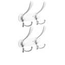 NearMoon Coat Rack Wall Mounted-2 Pack, Heavy Duty Bath Towel Hooks Stainless Steel Robe Hooks Holder, Metal Coat Hook for Towel Coat Hat Key Bathroom Bedroom Hotel Entryway (2 Hooks, White)