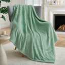 Joiedomi Sage Green Throw Blanket for Couch, Soft & Warm Sage Green Fleece Blankets Gifts for Women Mom, Cozy Cute Soft Throw 50x60 Inches