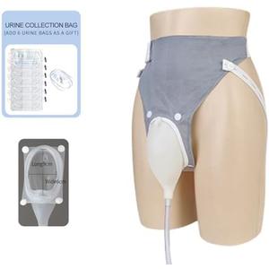 External Catheter for Men Women Condom Catheter with Foley Bag Female Disposable Home Use Male Wearable Urinal Urinary Outside Body Incognito Belt Urine Urine Collection System Kit (Female Style)