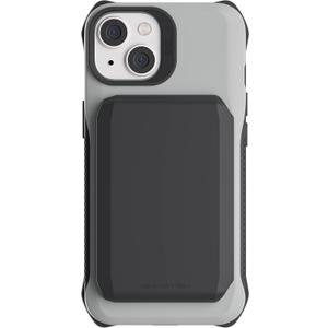 Ghostek Exec Wallet Case for iPhone 15 - Magnetic Credit Card Holder, Compatible with MagSafe Accessories, Kickstand (6.1 Inch, Grey)