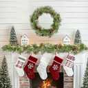 BLOSMON Lighted Christmas Garland for Mantle: 2 Pcs 6.2 Ft Glitter Garland Decorations for Stairs Railing - 12 Light Modes Remote Timer - Red Berries Pine Cones Eucalyptus Garlands for Front Door