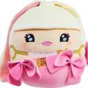 Barbie Cuutopia Plush, 10-inch Soft Pillow Doll with Iconic Look, Plus Tactile Felt Pink Bows & Long Ponytail, Collectible Toy