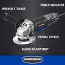 Hammerhead 6-Amp 4-1/2 Inch Angle Grinder with 3 pcs Grinding Wheel HAAG060