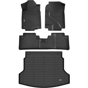 HAFIDI All Weather Car Floor Mats & Cargo Liner for Honda CRV 2012-2016 Floor Liners (Not fit EX-L & CRV Touring & with Subwoofer) Custom Fit Full Set Accessories - Black