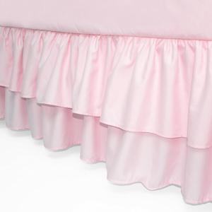 American Baby Company Double Layer Ruffled Crib Skirt, Blush Pink, for Girls, 1 Count (Pack of 1)