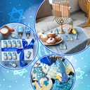 50 Pcs Hanukkah Mini Gnomes Figures Tiny Gnomes Figurines for Hanukkah Decorations Gifts Hexagram Elf Little Statue to Hide and Seek Chanukah Menorah Star Jewish Gifts Tiered Tray Decor