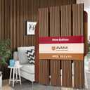 Avana Acoustic Wood Wall Panels  93.2x11.25 Inch Panels  Fits 94x12 Layout  Rustic Walnut Acoustic Panels 4 PCs Wall Panels For Interior Wall Decor For Homes, Offices  Durable Wood Panel For Wall
