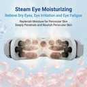 Eye Massager with Warm Steam & Vibration – Eye Massager Ergonomic Design Mimics Real Hands, Smart Voice Assistant, 5 Modes 10-Minute Auto Timer, 800mAh Battery for Eye Strain & Dryness Relief