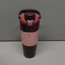 Owala FreeSip Sway Insulated Stainless Steel Water Bottle with Two-Way Spout, Built-In Straw and Bucket Handle, Made for Travel, School, and Sports, 30oz, BPA Free, Leak Proof, Black Cherry