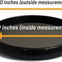 10 Inch Black Lazy Susan Non-Skid Rotating Turntable Home Storage Organizer Server Tray for Kitchen, Dining Room, Bathroom, Living Room, Office, Countertop, Spice Rack, Cabinet, Pantry & Display