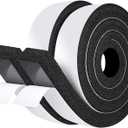 fowong Air Conditioner Window Seal 2 Inch X 1 Inch, Thick AC Weather Stripping High Resilience Foam Sealing Tape Adhesive AC Window Seal Kit 6.5ft Long (6.5ft x 2 Rolls, Black)
