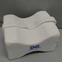 Everlasting Comfort Memory Foam Knee Pillow for Side Sleepers  Sciatica Pain Relief Pillow, Removable Strap Support  Leg Pillows for Sleeping Alignment, Knees, Back & Hip Cushion (Standard, White)