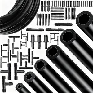Tnisesm 71Pcs Vacuum Line Kit, 6Pcs 5Ft Vacuum Hose Automotive With Vacuum Line Connectors, High Performance Silicone Hose line Kit for Variety Car Piping System Automotive Replacement Vacuum Hoses (Black)
