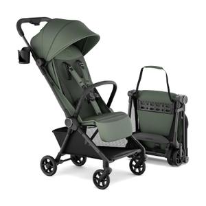 Mompush Nexis Carbon Travel Stroller, Ultra-Lightweight 11.5 lbs, Compact & Airplane Carry-On Approved, One-Second Auto-Fold, One-Hand Full Recline, from Birth to 50 lbs, JPMA Certified, Forest, Manufacture Date: 04/2026
