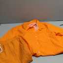 SOLY HUX Men's 2 Piece Shorts Sets Casual Beach Outfits Short Sleeve Button Down Hawaiian Shirt Sets (Plain Orange) L