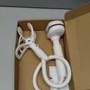 Lamicall Phone Holder, Gooseneck Mount, Compatible with 4-7'' Smartphones and Desktops, Adjustable Arm and Non-Slip Base, Easy to Install and Use (White)