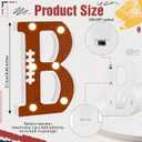 Realspring Baby Shower Sign Babe Marquee LED Letters Battery Operated Light up Centerpieces Glowing Home Table Party Decor for Boy Girl Gender Reveal Birthday, 8.26''(Football Baby, Brown)