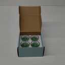 4 Packs Unscented Green Votive Candles in Glass, 2 Inch Natural Soy Wax Scentless Candles for St. Patrick's Day Wedding Party Home Holidays Relaxation Spa, 12-15 Hour Burning Time