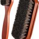 2 Pcs Horsehair Shine Shoes Brush Kit Polish Dauber Applicators Cleaning Leather Shoes Boots Care Brushes Suede Cleaner Brush(2 Pcs Style F)