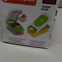 GoodCook Touch Veggie Dicer and Chopper, Stainless Steel Blades, 4-Cup Collection Container, Rapid Food Chopper, Versatile Uses, Non-Slip Base, BPA-Free, Efficient Size, White/Green