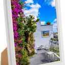 10x12 Wood Frame White, Natural Woodgrain 12x10in Picture Frame, Rustic Wooden 10 x 12 inch Gallery Photo Poster Frame with HD Plexiglass, Horizontal Vertical Wall Mounting Tabletop Display 1Pcs