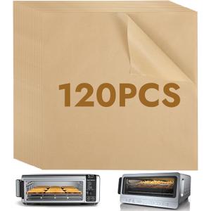 BYKITCHEN 12 Inch Air Fryer Parchment Paper for Ninja Air Fryer SP151 SP351 SP101 SP201 SP301, 120PCS Airfryer Disposable Liners for Ninja Foodi Airfryer Combo, Flip Up Toaster Oven Accessories