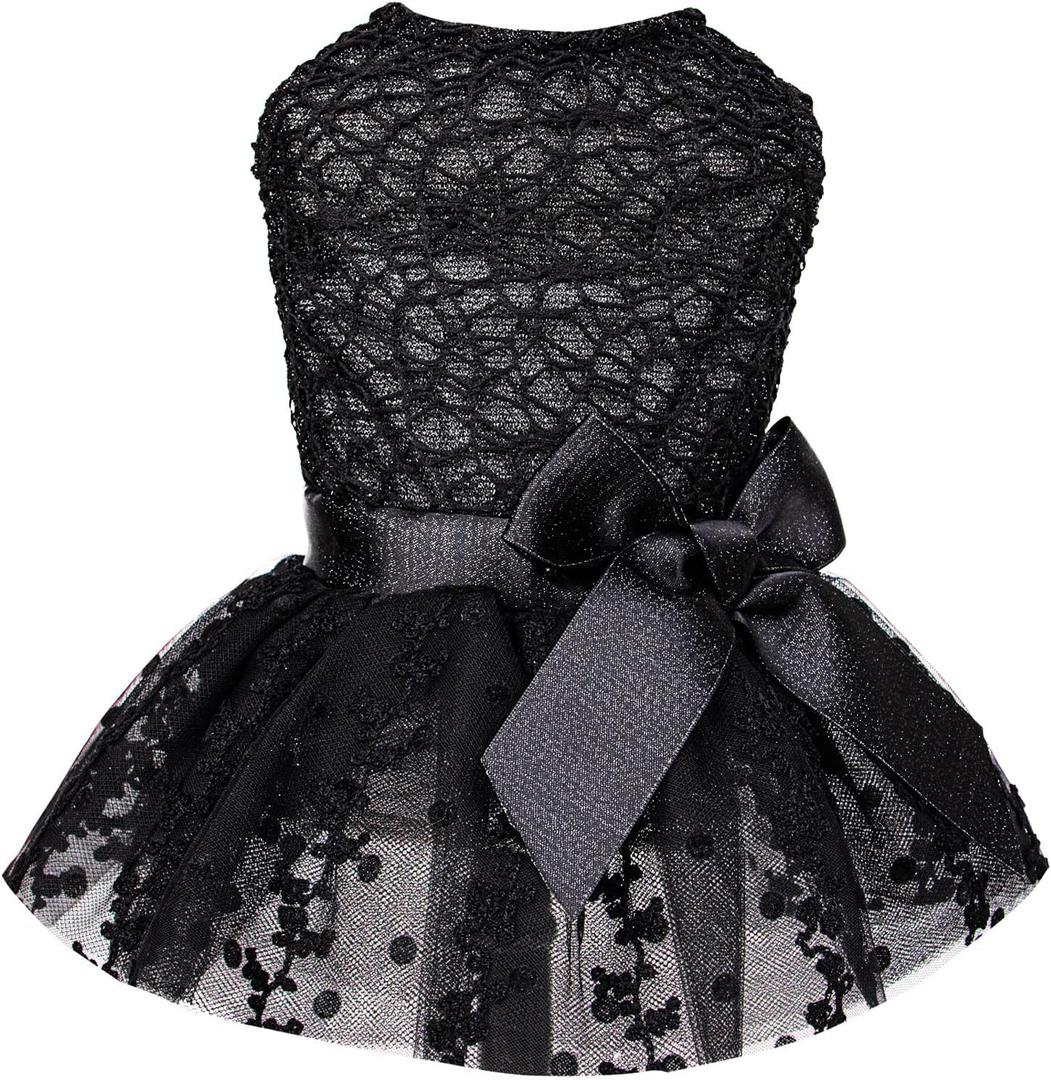CuteBone Dog Birthday Dress Girl Puppy Skirt Tutu Cat Wedding Outfit Pet Party Clothes for Small Dogs Costume DD15M (Medium)
