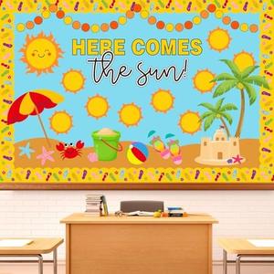 Pack of 2, FYSUIMU 88 Pcs Summer Sunshine Beach Bulletin Board Decoration Here Comes The Sun Paper Cutouts Tropical Beach Name Tag Back to School Classroom Decor with 150 Pcs Glue Points for Chalkboard Wall Pack of 2, FYSUIMU 88 Pcs Summer Sunshine Beach Bulletin Board Decoration Here Comes The Sun Paper Cutouts Tropical Beach Name Tag Back to School Classroom Decor with 150 Pcs Glue Points for Chalkboard Wall