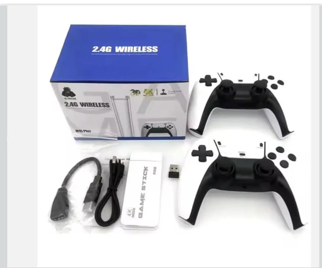 2.4G Wireless Game Controller Set, Dual Gamepad with USB Receiver, White and Black, Classic Game Console Support, 10 Simulator Compatible