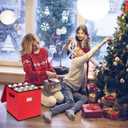 BALEINE Christmas Ornament Storage Box with Dividers, Premium Holiday Ornaments Storage Container Bin for Xmas Decorations (64 Ball, Green, Without Tray)