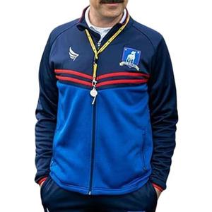 Mens Football Coach Track Blue Jacket | Football Track Blue Jacket (3X-Large)
