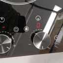 2 Burner Electric Cooktop 120V, 1800W Radiant Electric Stove Top with Countertop & Built-in Design, 12 inch Knob Control Ceramic Cooktop with Safety Lock, 9 Level Power, 99 Min Timer - Plug in